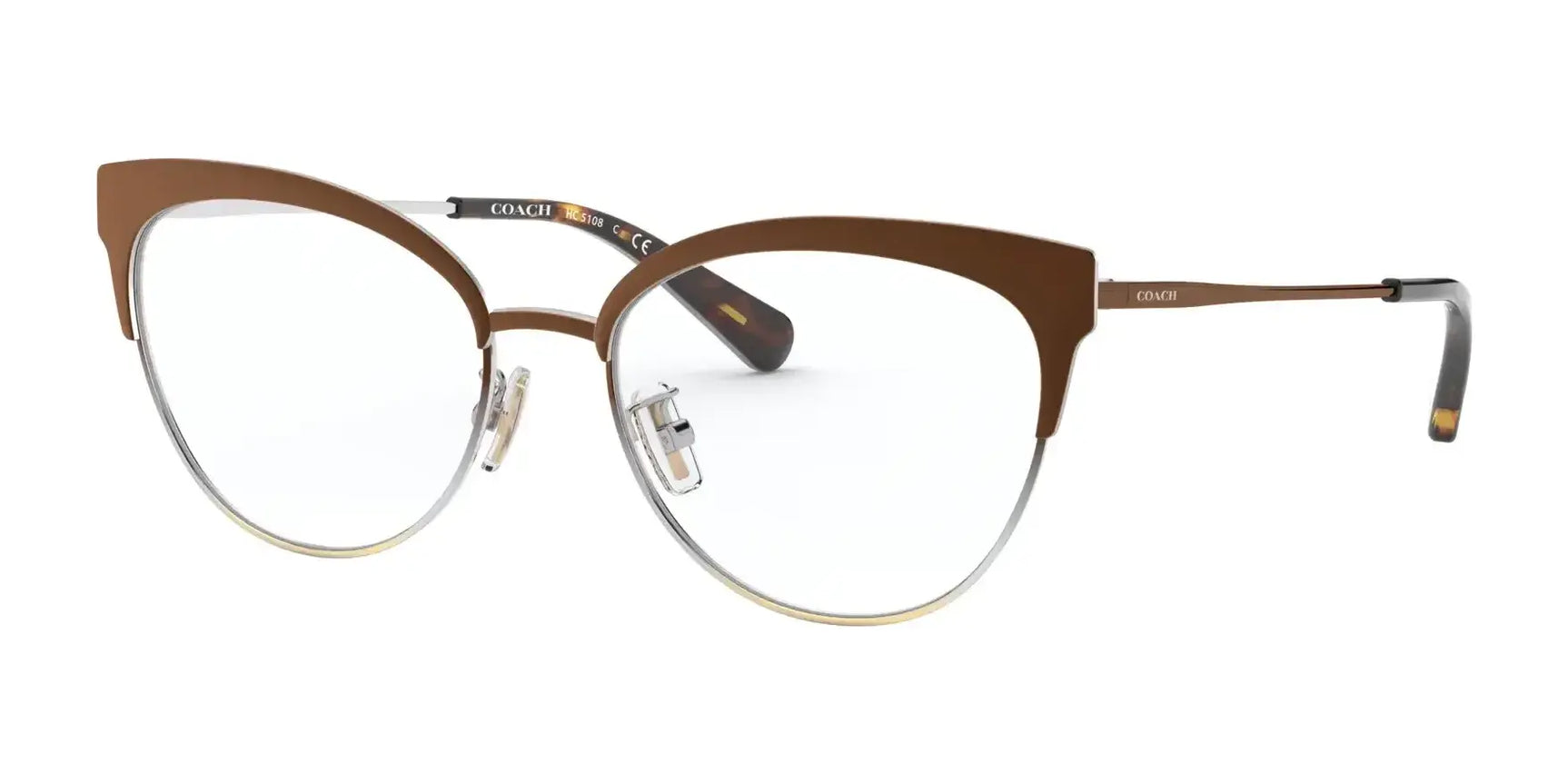 Coach HC5108 Eyeglasses Brown Silver Gold Gradient Coach HC5108 Eyeglasses Brown Silver Gold Gradient