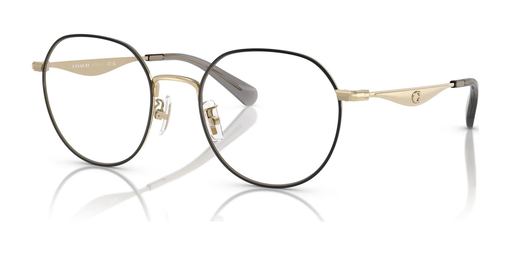 Coach CY044 HC5175 Eyeglasses Shiny Light Gold / Black Coach CY044 HC5175 Eyeglasses Shiny Light Gold / Black