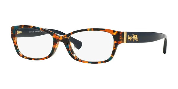Coach HC6078 Eyeglasses | Size 52 / Teal Confetti Tortoise №5337