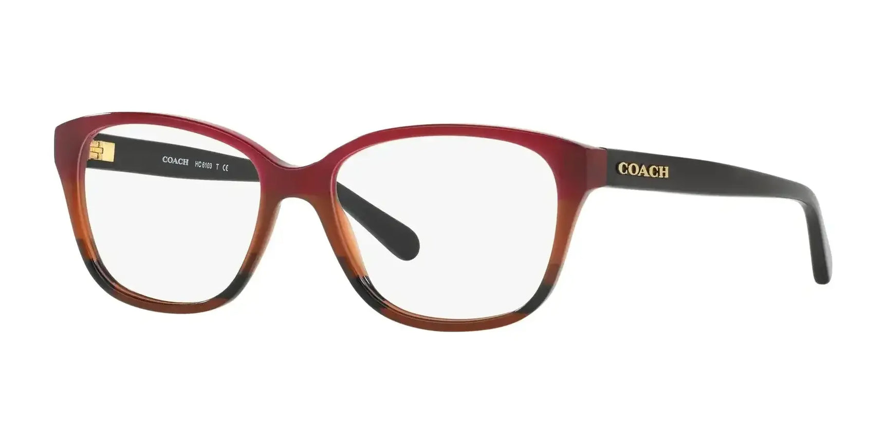 Coach HC6103 Eyeglasses Burgundy Tortoise Gradient Coach HC6103 Eyeglasses Burgundy Tortoise Gradient