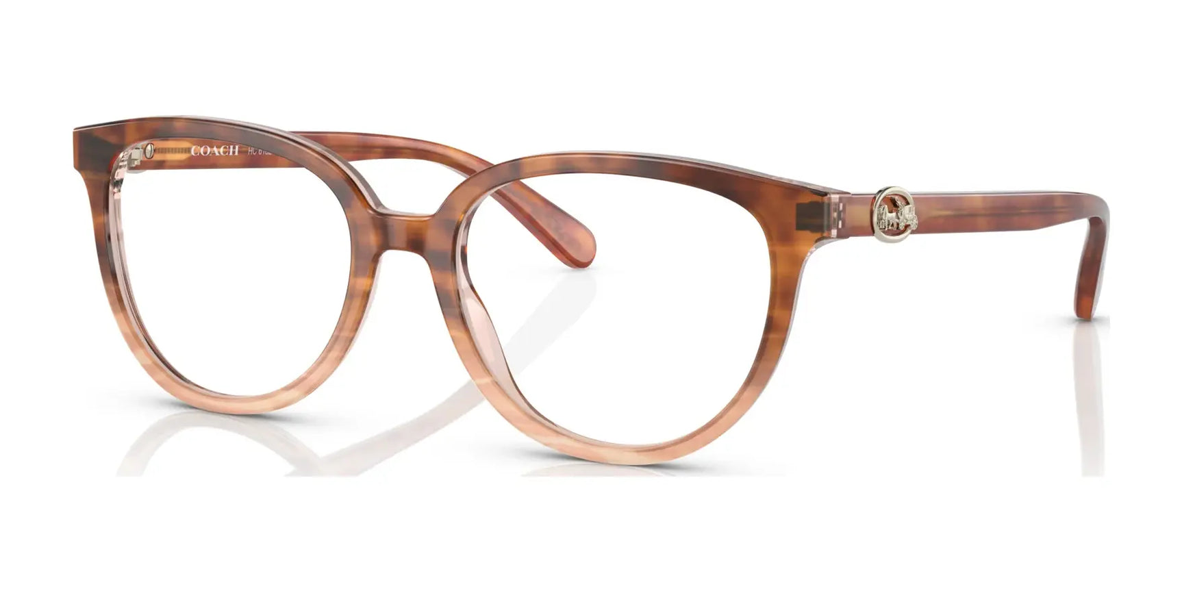 Coach HC6182 Eyeglasses Peach Tortoise Gradient Coach HC6182 Eyeglasses Peach Tortoise Gradient