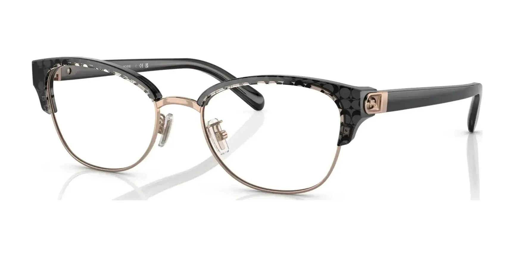 Coach HC6195 Eyeglasses Shiny Rose Gold Grey Signature C Coach HC6195 Eyeglasses Shiny Rose Gold Grey Signature C