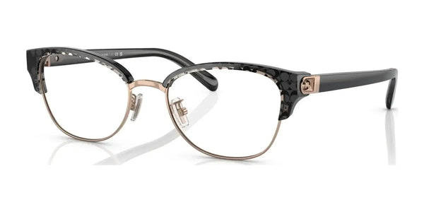 Coach HC6195 Eyeglasses | Size 53 / Shiny Rose Gold Grey Signature C №5710