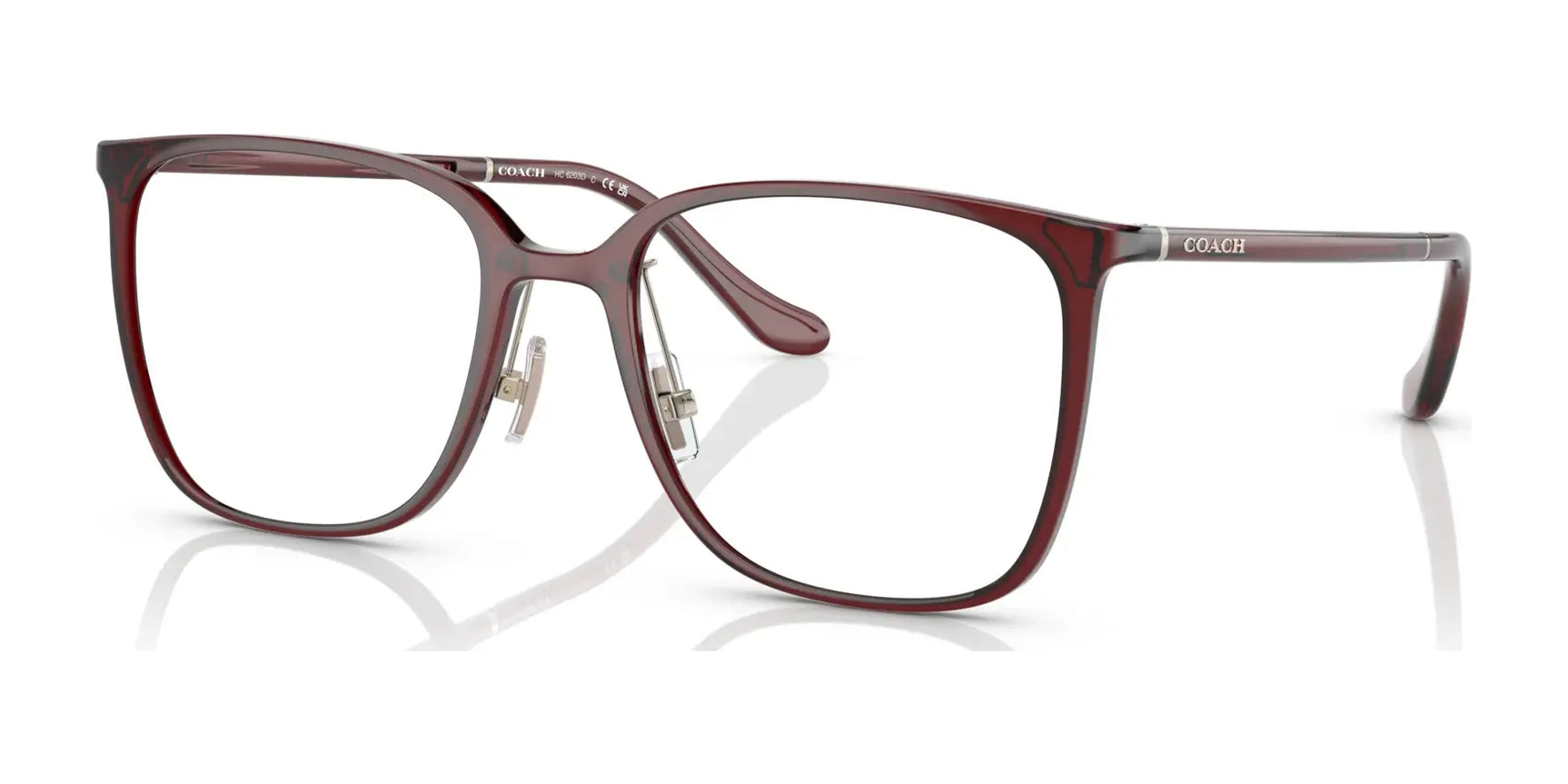 Coach HC6203D Eyeglasses Transparent Burgundy Coach HC6203D Eyeglasses Transparent Burgundy