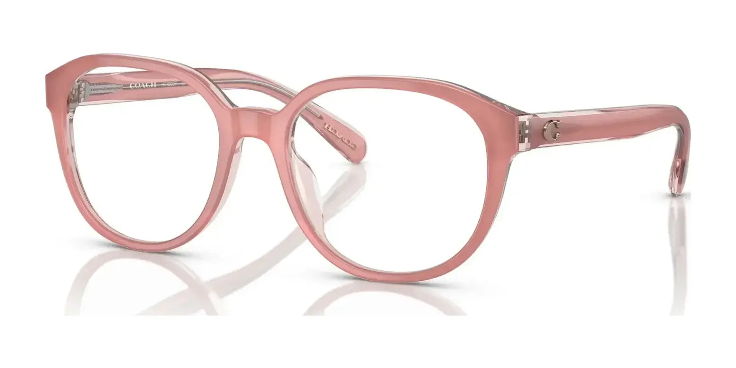 Coach HC6209F Eyeglasses Milky Pink / Transparent Pink Coach HC6209F Eyeglasses Milky Pink / Transparent Pink
