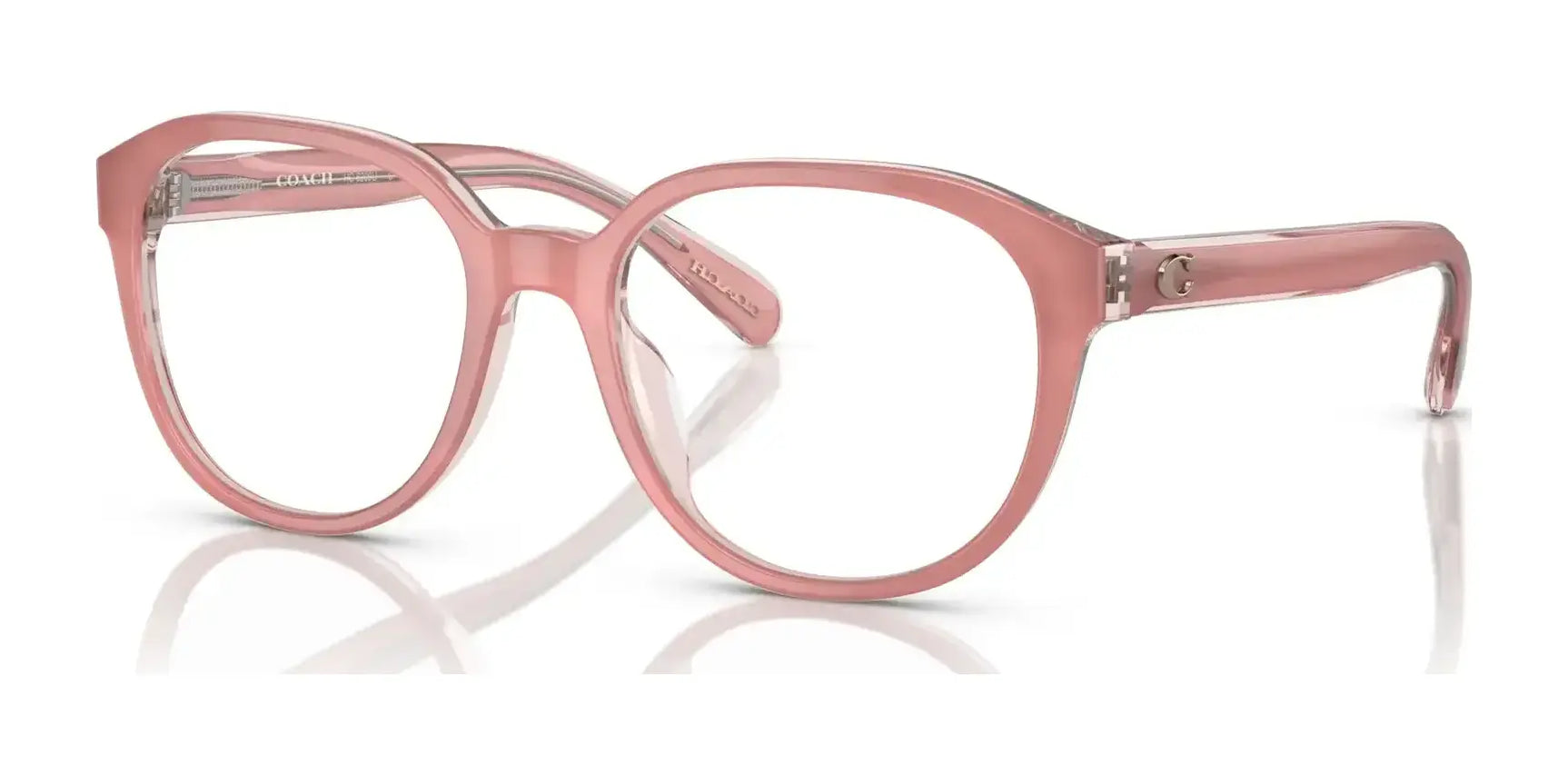 Coach HC6209U Eyeglasses Milky Pink / Transparent Pink Coach HC6209U Eyeglasses Milky Pink / Transparent Pink