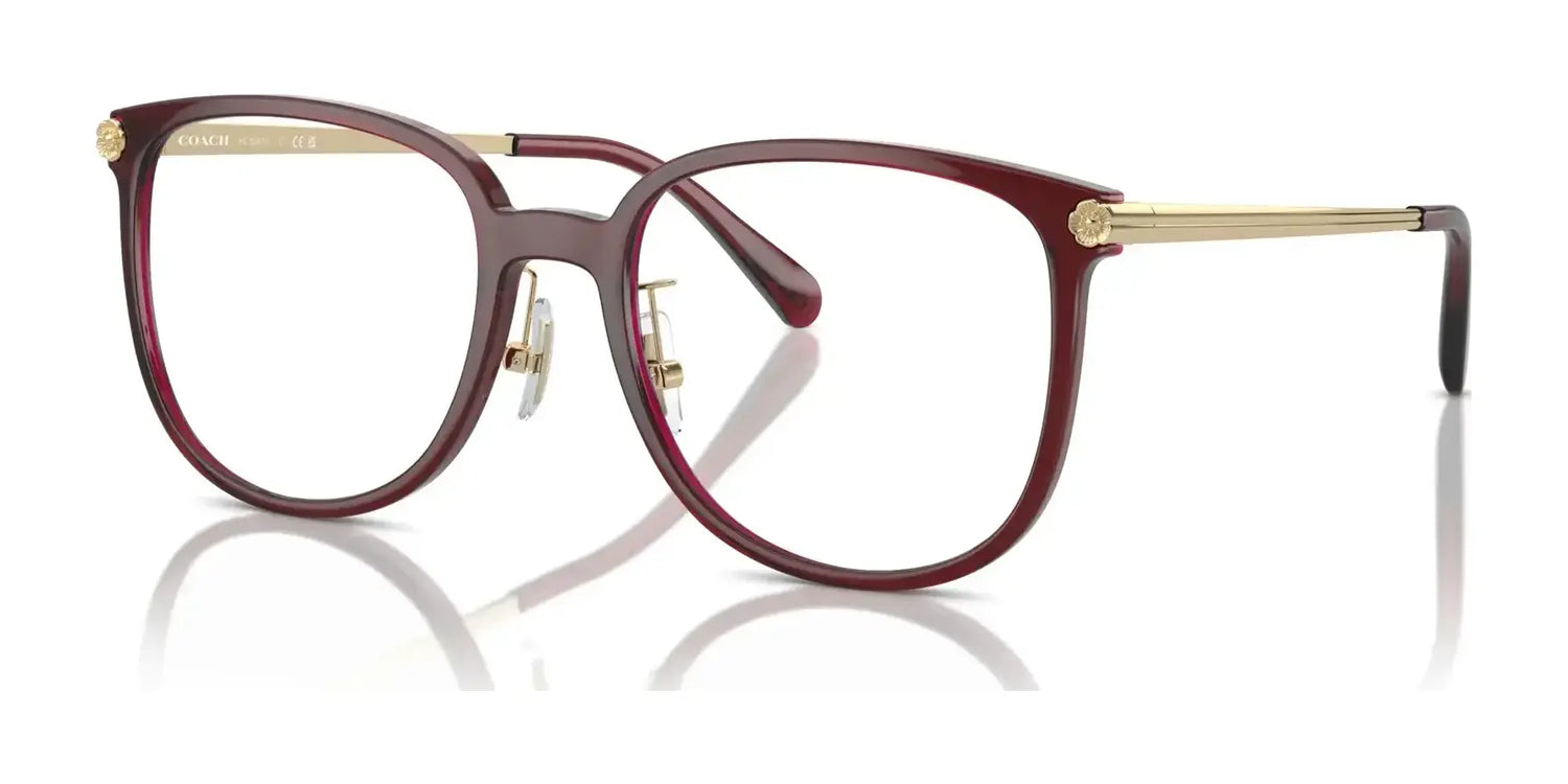 Coach HC6241D Eyeglasses Transparent Burgundy Coach HC6241D Eyeglasses Transparent Burgundy