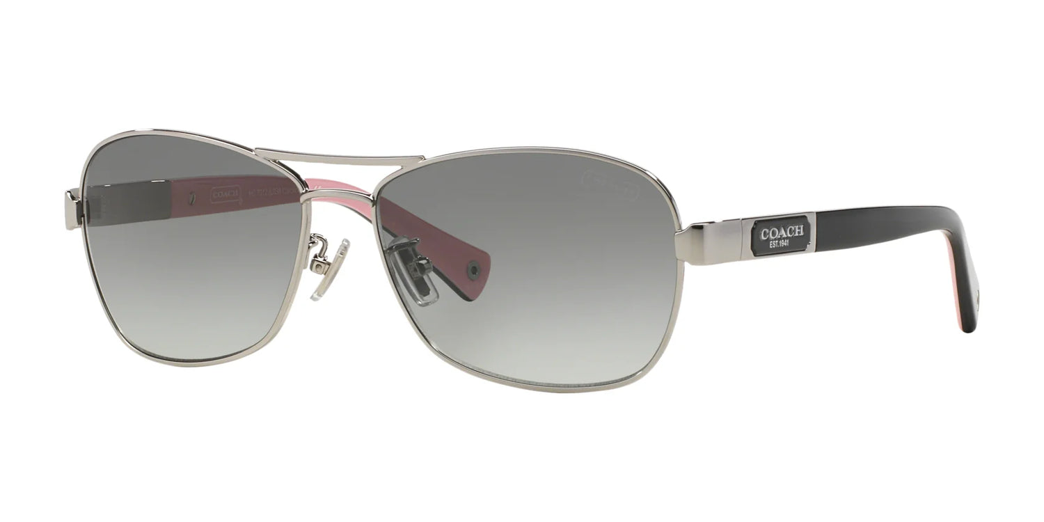 Coach L038 CAROLINE HC7012 Sunglasses Silver / Grey Gradient Coach L038 CAROLINE HC7012 Sunglasses Silver / Grey Gradient
