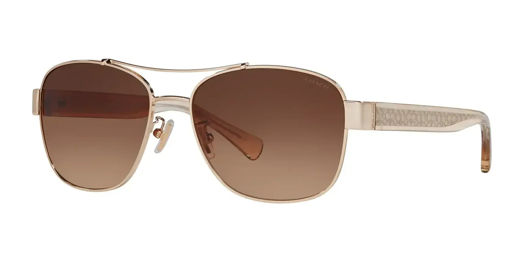 Coach L151 HC7064 Sunglasses Light Gold / Brown Gradient Coach L151 HC7064 Sunglasses Light Gold / Brown Gradient