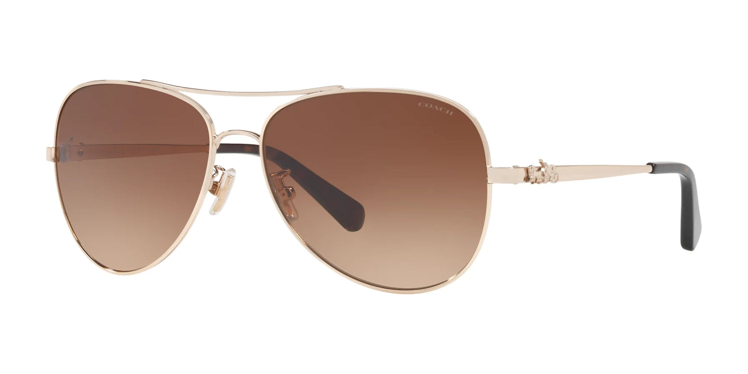 Coach L1648 HC7074 Sunglasses Light Gold / Brown Gradient Coach L1648 HC7074 Sunglasses Light Gold / Brown Gradient