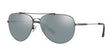 Coach L1053 HC7087 Sunglasses Antique Silver / Blue Silver Mirror Coach L1053 HC7087 Sunglasses Antique Silver / Blue Silver Mirror