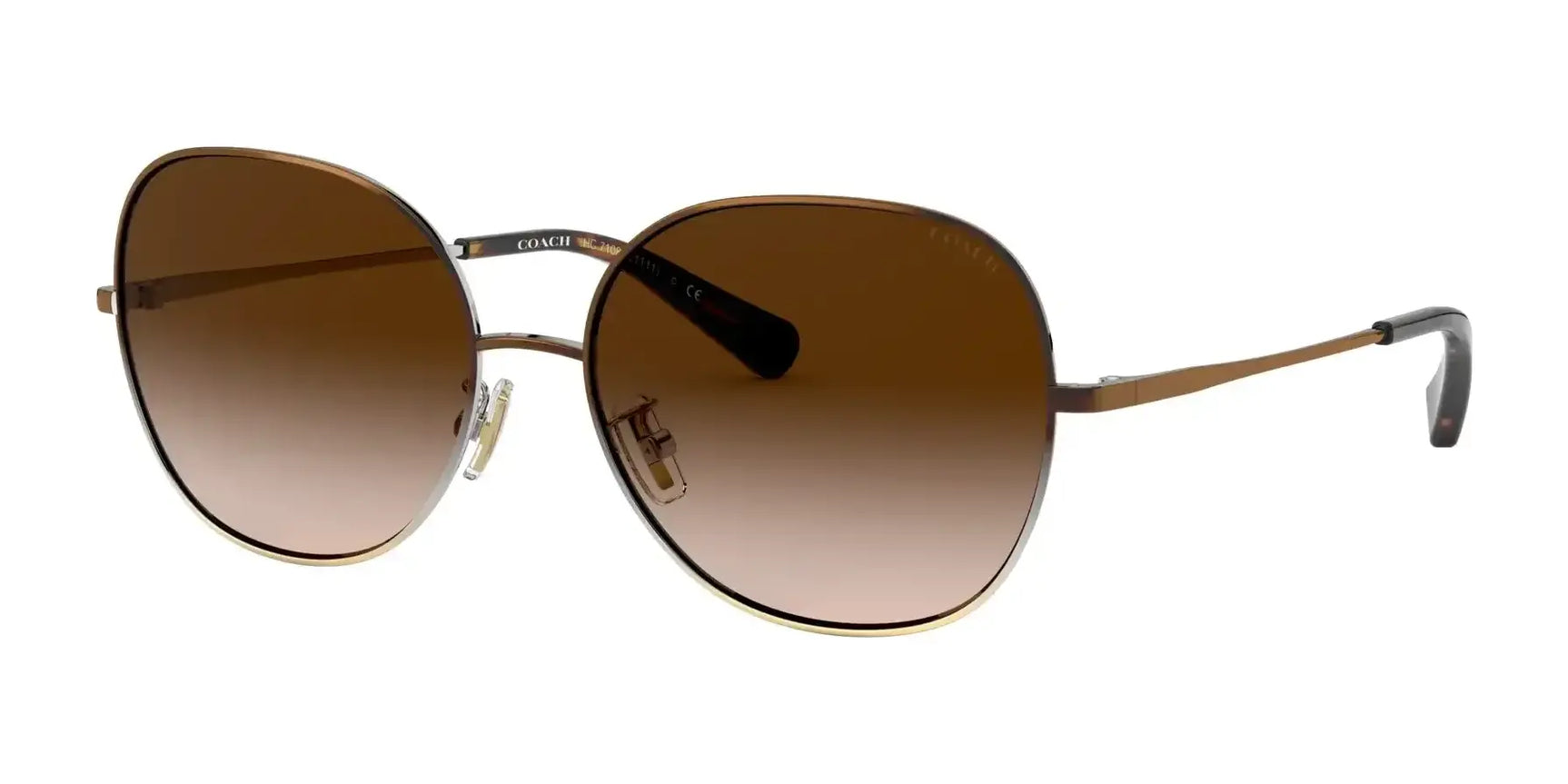 Coach L1111 HC7108 Sunglasses Brown / Gold / Brown Rose Gradient Coach L1111 HC7108 Sunglasses Brown / Gold / Brown Rose Gradient