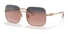 Coach L1169 HC7120 Sunglasses | Size 55 / Rose Gold №93678D / Navy Pink Peach Gradient (2N 32.4%)