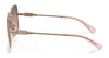 Coach L1169 HC7120 Sunglasses | Size 55 / Rose Gold №93678D / Navy Pink Peach Gradient (2N 32.4%)