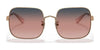 Coach L1169 HC7120 Sunglasses | Size 55 / Rose Gold №93678D / Navy Pink Peach Gradient (2N 32.4%)
