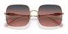 Coach L1169 HC7120 Sunglasses | Size 55 / Rose Gold №93678D / Navy Pink Peach Gradient (2N 32.4%)