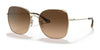 Coach C7997 HC7133 Sunglasses | Size 57 / Shiny Light Gold / Dark Brown Gradient (3N 13.6%) №900574