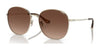 Coach C7996 HC7134 Sunglasses | Size 57 / Shiny Light Gold / Brown Gradient (Polarized) (3P 11.3%) №9005T5