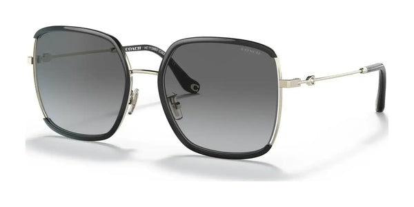 Coach C8000 HC7139BD Sunglasses | Size 58 / Light Gold/Black / Grey Gradient (2N 26%) №934611