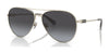 Coach CD474 HC7140 Sunglasses | Size 61 / Shiny Light Gold / Grey Gradient (3N 15.2%) №90058G