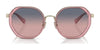 Coach CD477 HC7141 Sunglasses | Size 54 / Transparent Amber / Blue Purple Gradient (2N 27.2%) №93318H