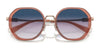 Coach CD477 HC7141 Sunglasses | Size 54 / Transparent Amber / Blue Purple Gradient (2N 27.2%) №93318H