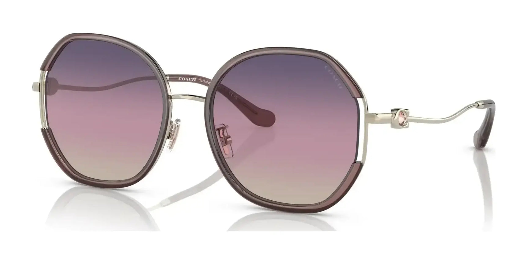 Coach CD452 HC7144BD Sunglasses Light Gold / Pink / Purple Gradient Coach CD452 HC7144BD Sunglasses Light Gold / Pink / Purple Gradient