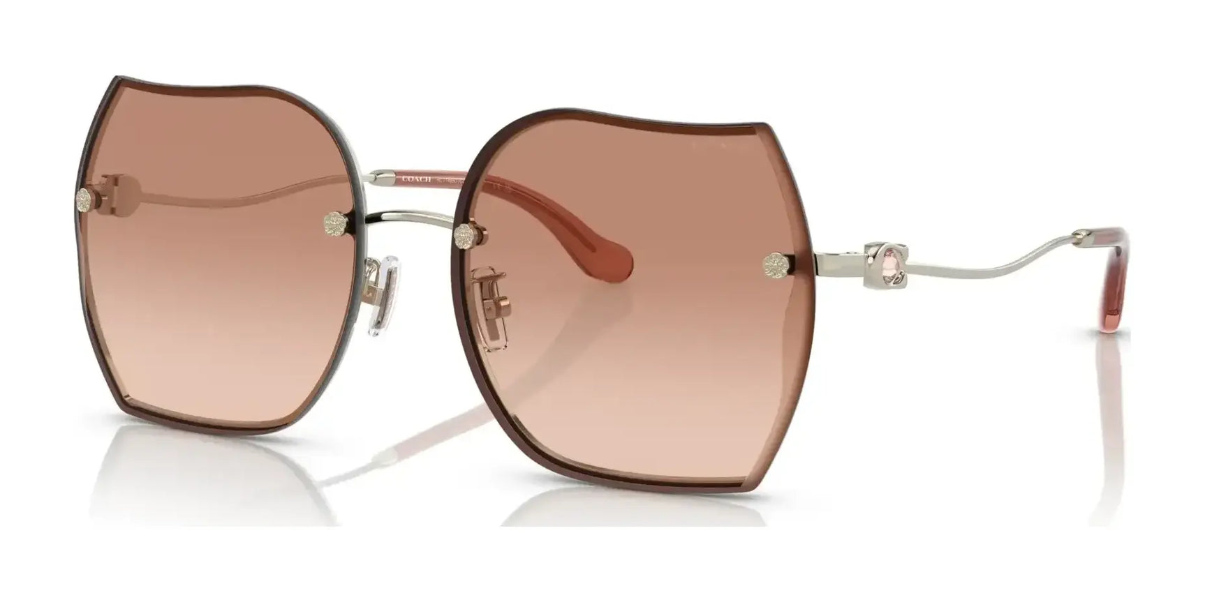 Coach CD454 HC7146BD Sunglasses Shiny Light Gold / Brown Gradient Coach CD454 HC7146BD Sunglasses Shiny Light Gold / Brown Gradient