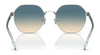 Coach CH556 HC7147 Sunglasses | Size 56 / Shiny Light Gold / Grey Gradient (3N 15.2%) №90058G