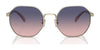Coach CH556 HC7147 Sunglasses | Size 56 / Shiny Light Gold / Grey Gradient (3N 15.2%) №90058G