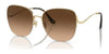 Coach CK481 HC7152 Sunglasses | Size 60 / Shiny Light Gold / Brown Gradient (3N 14.2%) №900574