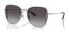 Coach CL906 HC7158D Sunglasses | Size 58 / Shiny Silver / Grey Gradient (3N 13%) №90013C