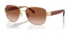 Coach CR617 HC7161 Sunglasses | Size 56 / Shiny Light Gold / Brown Gradient (2N 26.5%) №900513
