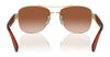 Coach CR617 HC7161 Sunglasses | Size 56 / Shiny Light Gold / Brown Gradient (2N 26.5%) №900513