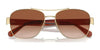 Coach CR617 HC7161 Sunglasses | Size 56 / Shiny Light Gold / Brown Gradient (2N 26.5%) №900513
