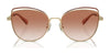 Coach CR621 HC7162 Sunglasses | Size 57 / Shiny Light Gold/Pine Tree / Green Champagne (2N 37.8%) №942913
