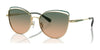 Coach CR621 HC7162 Sunglasses | Size 57 / Shiny Light Gold/Pine Tree / Green Champagne (2N 37.8%) №942913