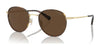 Coach CR631 HC7163 Sunglasses | Size 52 / Light Gold/Dark Tortoise / Brown Solid (3N 14.5%) №90053G
