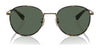 Coach CR631 HC7163 Sunglasses | Size 52 / Antique Gold/Tokyo Tortoise / Green Solid (3N 14.0%) №933371