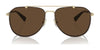 Coach CR626 HC7164 Sunglasses | Size 59 / Antique Gold/Tokyo Tortoise / Green Solid (3N 14.0%) №933371