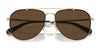 Coach CR626 HC7164 Sunglasses | Size 59 / Antique Gold/Tokyo Tortoise / Green Solid (3N 14.0%) №933371