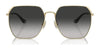Coach CR638 HC7165D Sunglasses | Size 60 / Shiny Light Gold / Grey Gradient (3N 13.2%) №90053C