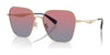 Coach CW189 HC7168 Sunglasses | Size 58 / Shiny Light Gold / Blue Saddle Gradient (2N 38.19%) №90050Q