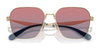 Coach CW189 HC7168 Sunglasses | Size 58 / Shiny Light Gold / Blue Saddle Gradient (2N 38.19%) №90050Q