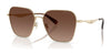 Coach CW189 HC7168 Sunglasses | Size 58 / Shiny Light Gold / Brown Gradient (Polarized) (3P 11.3%) №9005T5