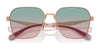 Coach CW189 HC7168 Sunglasses | Size 58 / Shiny Light Gold / Blue Saddle Gradient (2N 38.19%) №90050Q