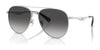 Coach CW193 HC7169 Sunglasses | Size 57 / Shiny Silver / Grey Gradient (3N 13.2%) №90013C