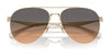 Coach CW193 HC7169 Sunglasses | Size 57 / Shiny Light Gold / Brown Gradient (3N 14.2%) №900574