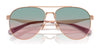 Coach CW193 HC7169 Sunglasses | Size 57 / Shiny Light Gold / Brown Gradient (3N 14.2%) №900574