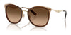 Coach CW185 HC7170 Sunglasses | Size 56 / Light Gold/Brown / Brown Gradient (3N 14.2%) №945374